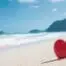 Love island heart in the sand