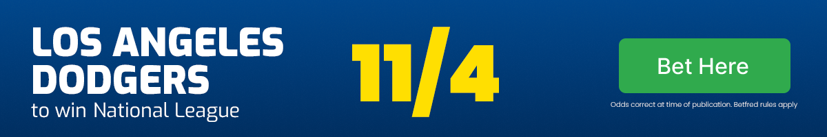 Los angeles dodgers 11/4 to win nlcs