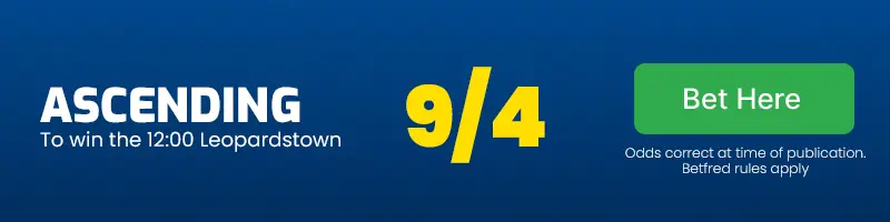Ascending to win the 12. 00 leopardstown at 9/4