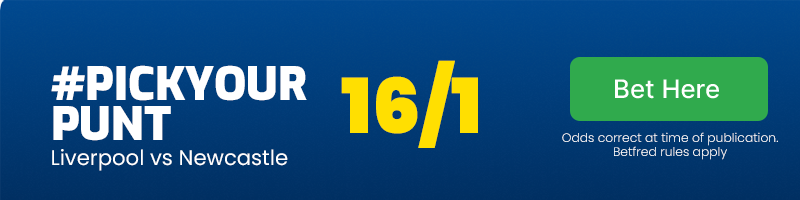 16/1 bet builder for liverpool vs newcastle