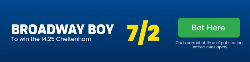 Broadway boy to win the 14. 25 cheltenham at 7/2