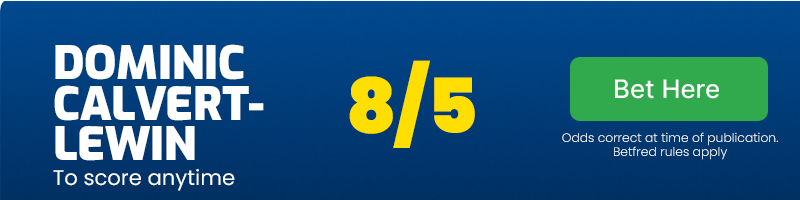 Dominic calvert-lewin to score anytime at 8/5