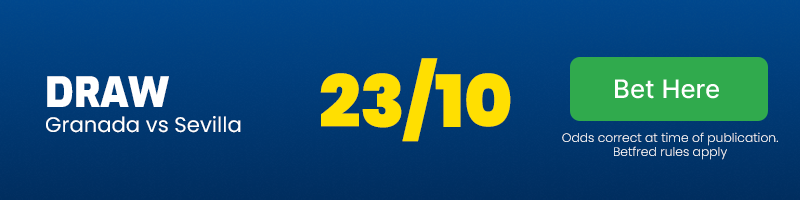 Draw in granada vs sevilla at 23-10