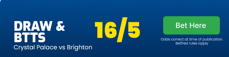Draw and both teams to score at 16/5