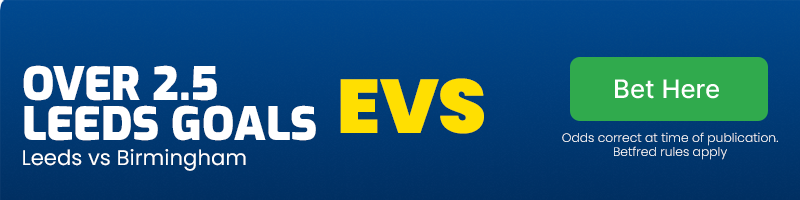Over 2. 5 leeds goals at evs