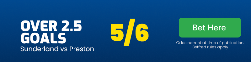 Over 2. 5 goals at 5/6