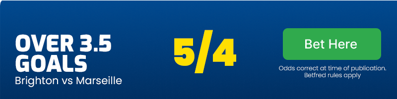 Over 3. 5 goals at 5/4