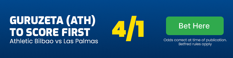 Gorka guruzeta to score first in athletic bilbao vs las palmas at 4-1