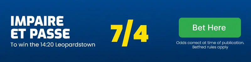 Impaire et passe to win the 14. 20 leopardstown at 7/4