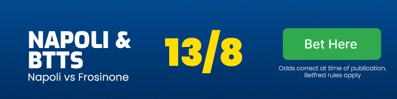 Napoli and both teams to score at 13/8