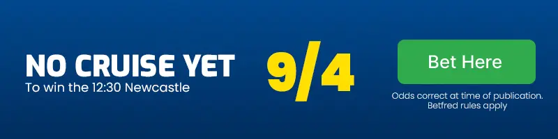 No cruise yet to win the 12. 30 newcastle at 9/4