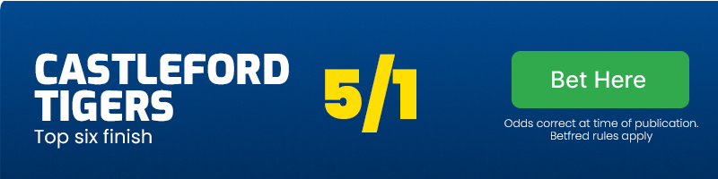 Castleford tigers to finish in the top six at 5/1