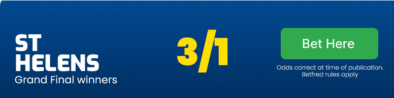 St helens to win the grand final at 3/1