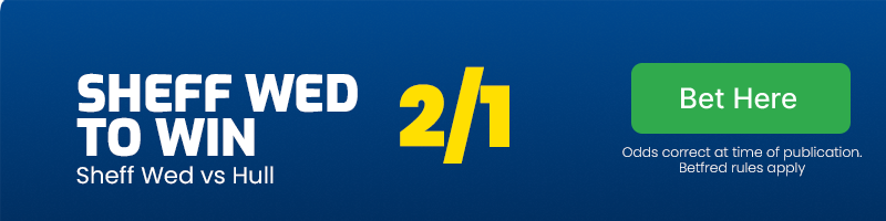 Sheffield wednesday to win at 2/1