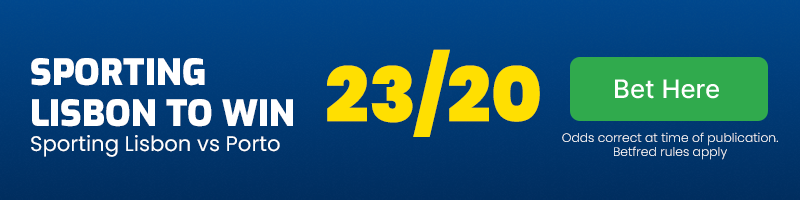 Sporting lisbon to beat porto at 23-20