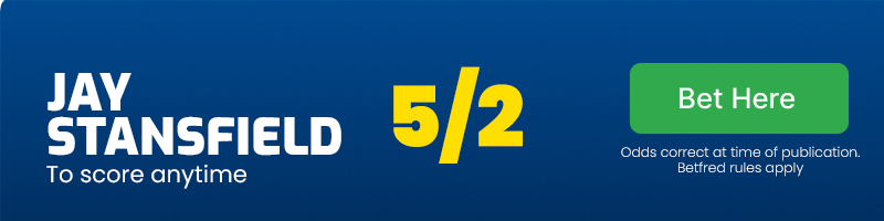 Jay stansfield to score anytime at 5/2