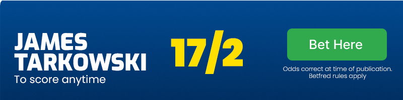 James tarkowski to score anytime at 17/2