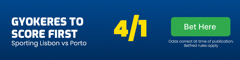 Viktor gyokeres to score first in sporting lisbon vs porto at 4-1