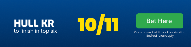 Hull kr to finish top six in betfred super league at 10/11