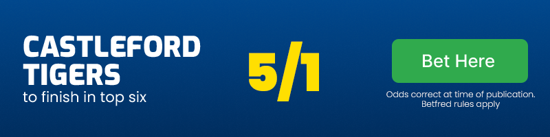 Castleford tigers to finish in top six at 5/1