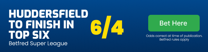 Huddersfield giants top 6 in betfred super league at 6/4