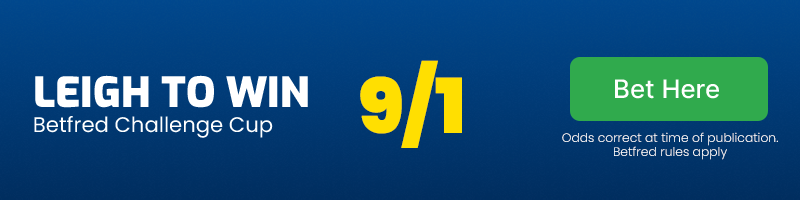 Leigh leopards to win betfred challenge cup at 9/1