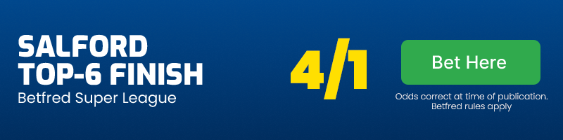 Salford to finish top six in super league at 4/1