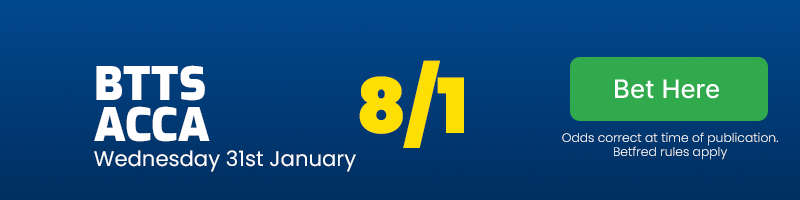 Btts acca at 8/1