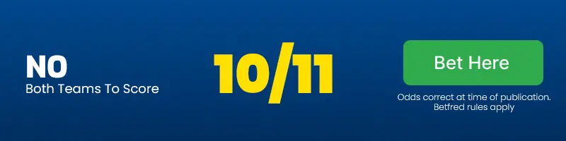Both teams to score - no at 10/11 in vietnam vs indonesia
