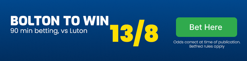Bolton to win vs luton