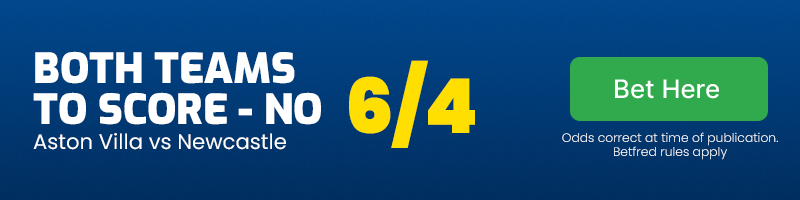 Both teams to score - no - aston villa vs newcastle