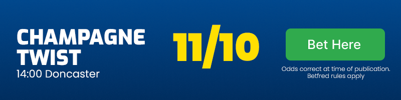 Champagne twist in 14. 00 doncaster at 11-10