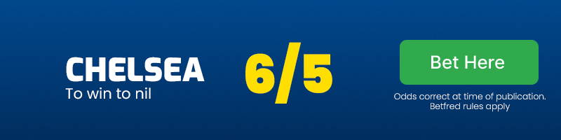 Chelsea to win to nil at 6/5