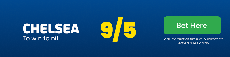 Chelsea to win to nil at 9/5