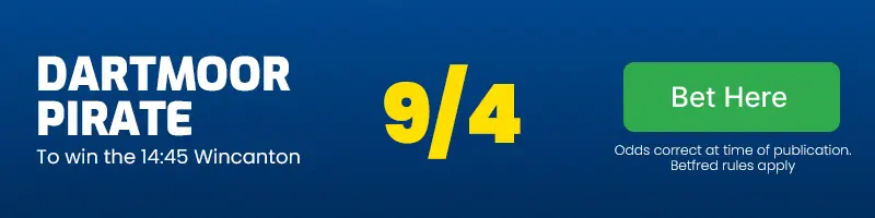 Dartmoor pirate to win the 14. 45 wincanton at 9/4