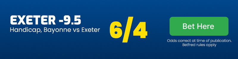 Exeter -9. 5 vs bayonne handicap