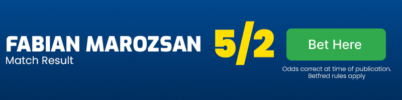 Fabian marozsan to win at 5-2