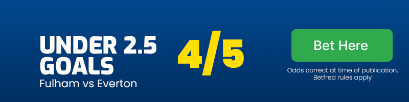 Under 2. 5 goals at 4/5