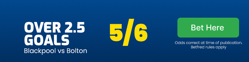 Over 2. 5 goals at 5/6