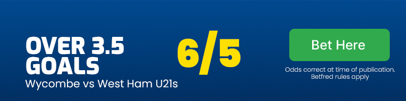 Over 3. 5 goals at 6/5