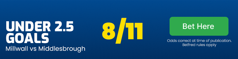 Under 2. 5 goals at 8/11