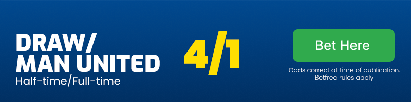 Draw/man united at 4/1