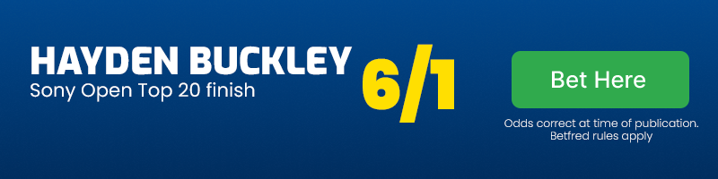 Hayden buckley top 20 finish sony open