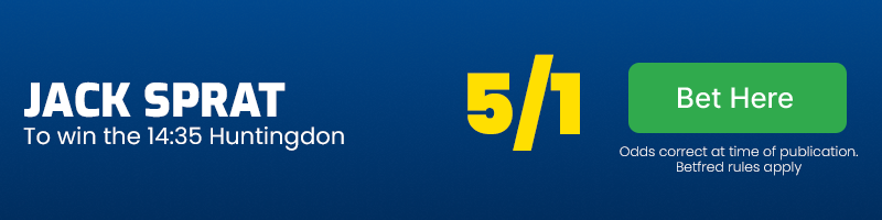 Jack sprat to win 14. 35 huntingdon at 5-1