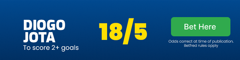 Diogo jota to score 2+ goals at 18/5