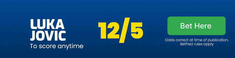 Luka jovic to score anytime at 12/5