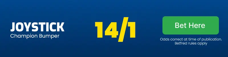 Joystick to win the champion bumper at the 2024 cheltenham festival at 14/1