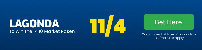 Lagonda to win the 14. 10 market rasen at 11/4