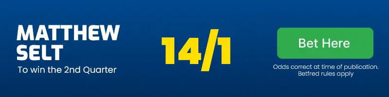 Matthew selt at 14-1 to win the 2nd quater at the world grand prix snooker