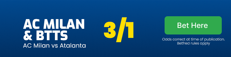Ac milan and both teams to score at 3/1